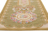 3 x 9 - Green Vintage Aubusson Rug - 79483