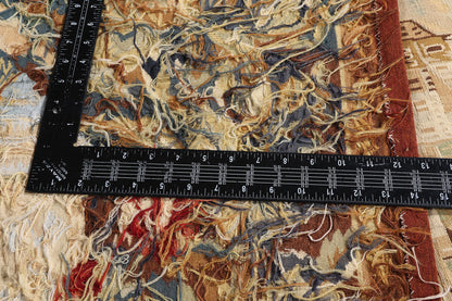 6 x 5 - Beige Vintage Chinese Aubusson Tapestry - 79484