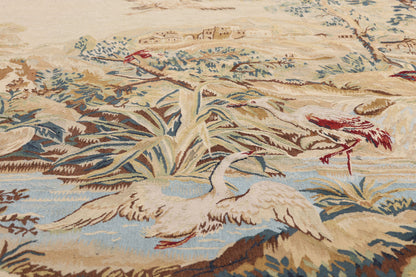 6 x 5 - Beige Vintage Chinese Aubusson Tapestry - 79484