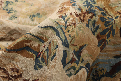 6 x 5 - Beige Vintage Chinese Aubusson Tapestry - 79484