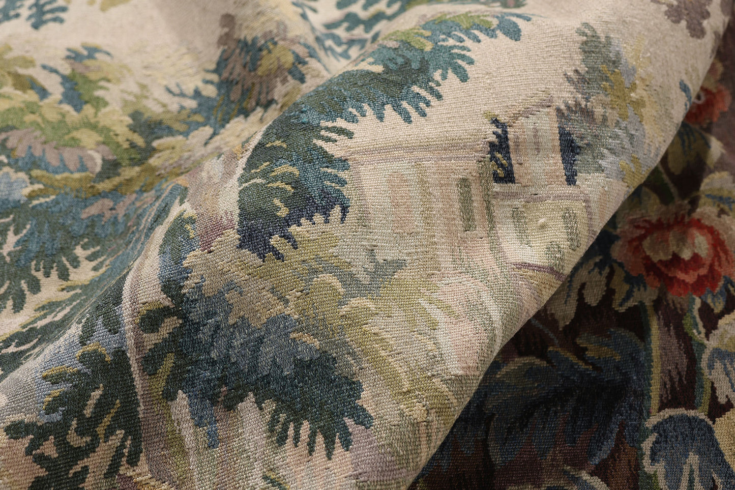 5 x 3 - Green Vintage Chinese Aubusson Tapestry - 79486