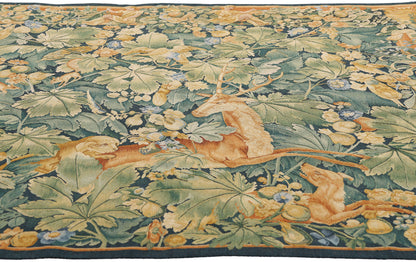 6 x 5 - Green Vintage Chinese Aubusson Tapestry - 79487