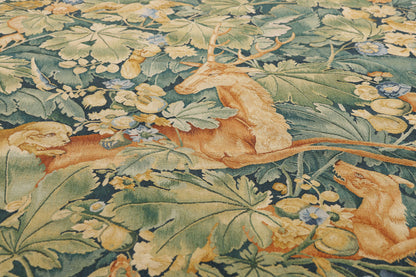 6 x 5 - Green Vintage Chinese Aubusson Tapestry - 79487