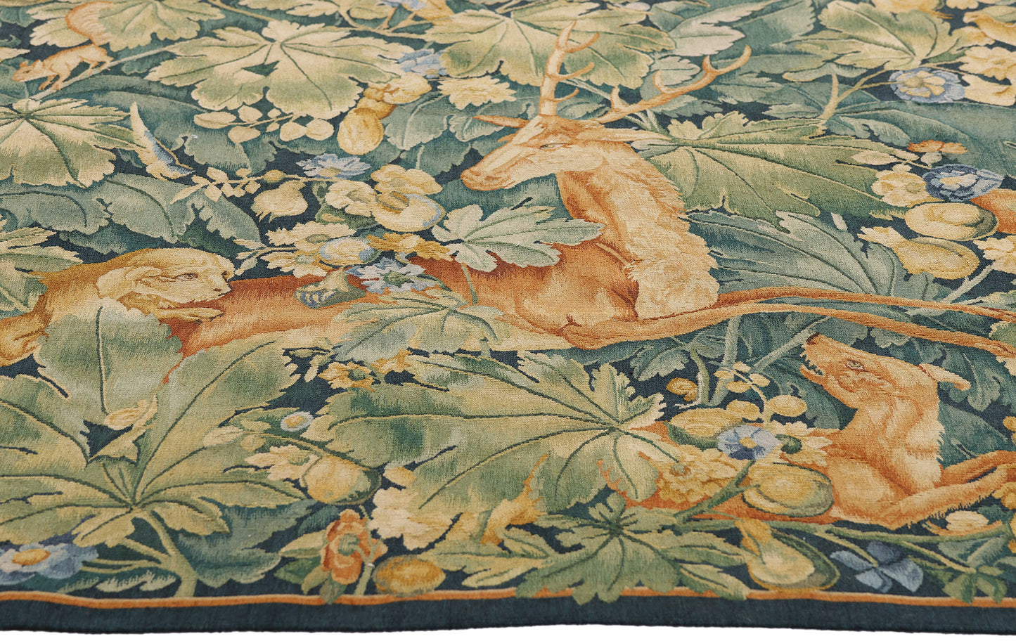 6 x 5 - Green Vintage Chinese Aubusson Tapestry - 79487