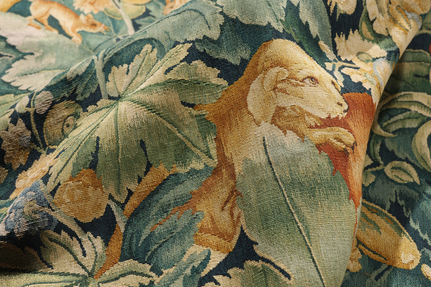 6 x 5 - Green Vintage Chinese Aubusson Tapestry - 79487