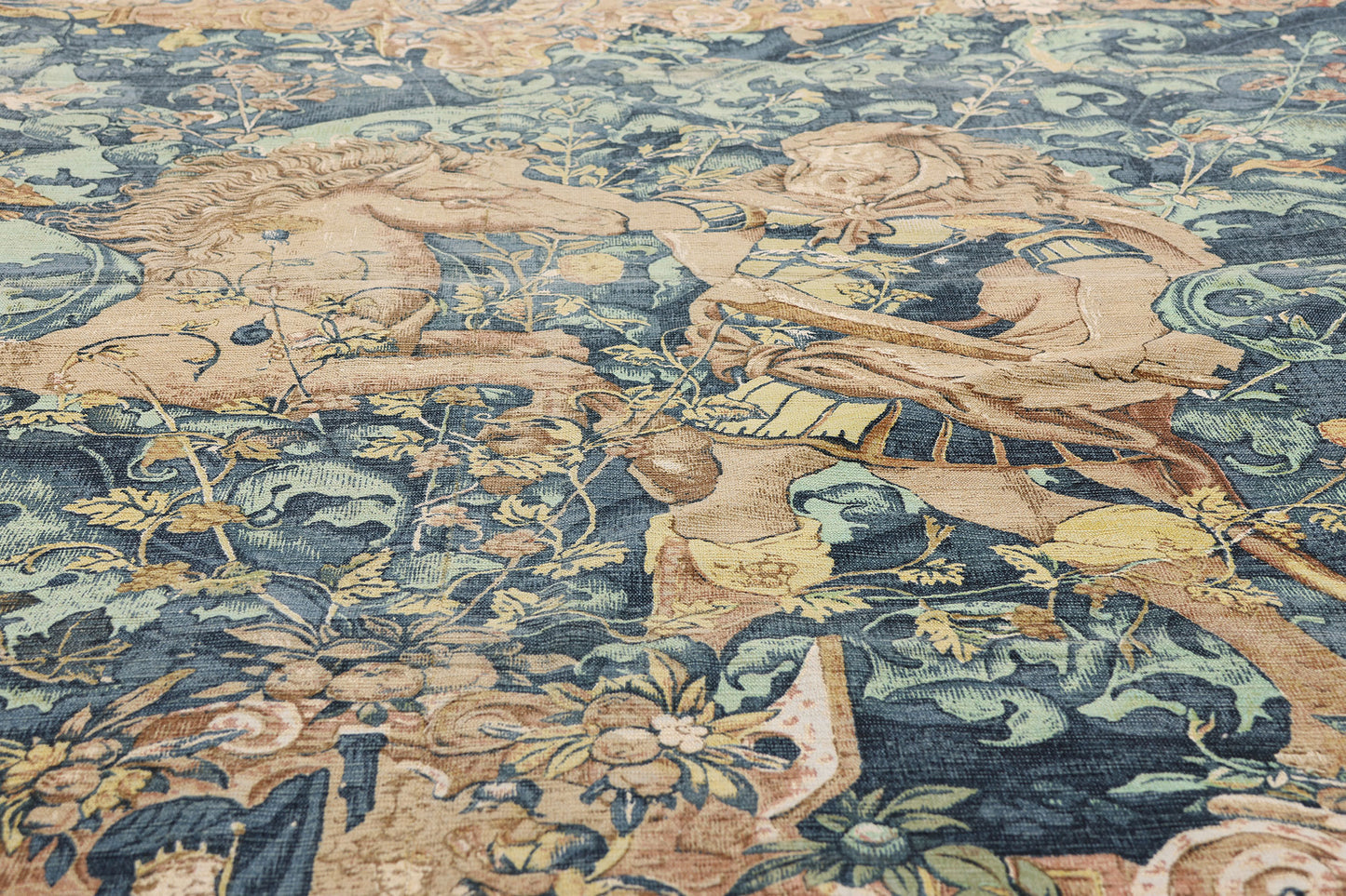 8 x 7 - Blue Vintage Chinese Aubusson Tapestry - 79489