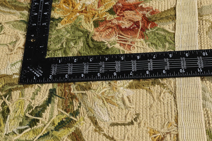 4 x 6 - Beige Vintage Chinese Needlepoint Rug - 79490