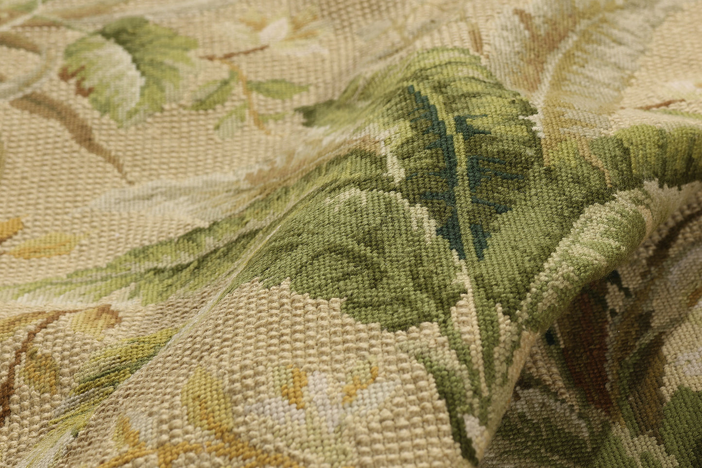 4 x 6 - Beige Vintage Chinese Needlepoint Rug - 79490