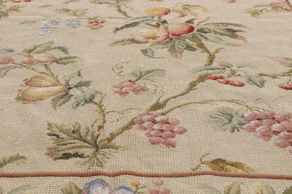 5 x 7 - Ivory Vintage Chinese Needlepoint Rug - 79491