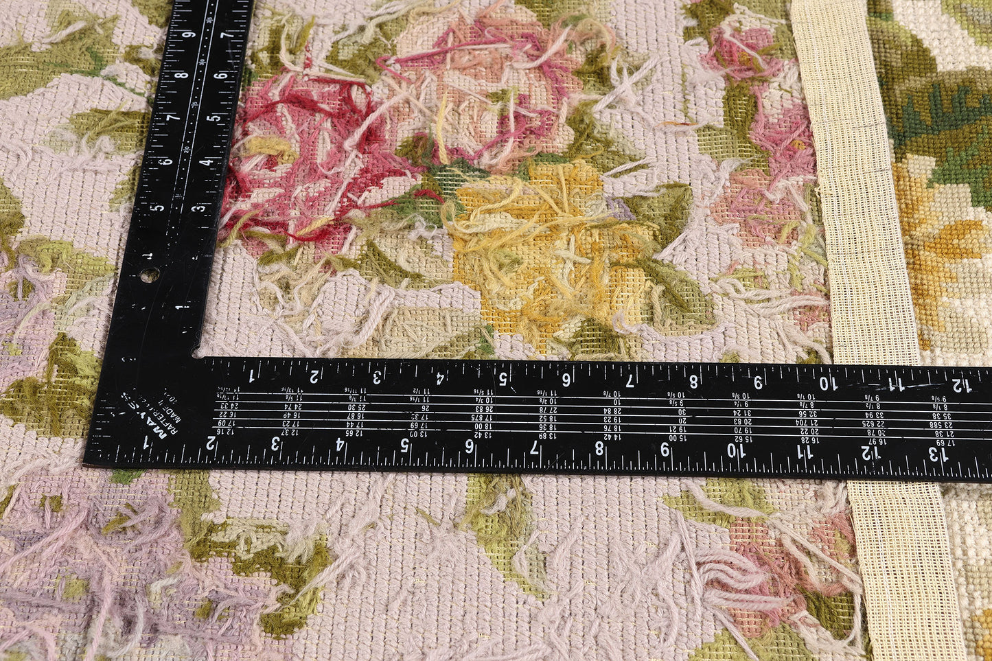 4 x 6 - Ivory Vintage Chinese Needlepoint Rug - 79492