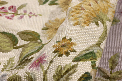 4 x 6 - Ivory Vintage Chinese Needlepoint Rug - 79492