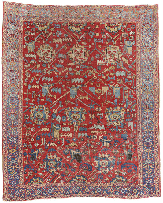 8 x 10 - Red Antique Serapi Rug - 79494