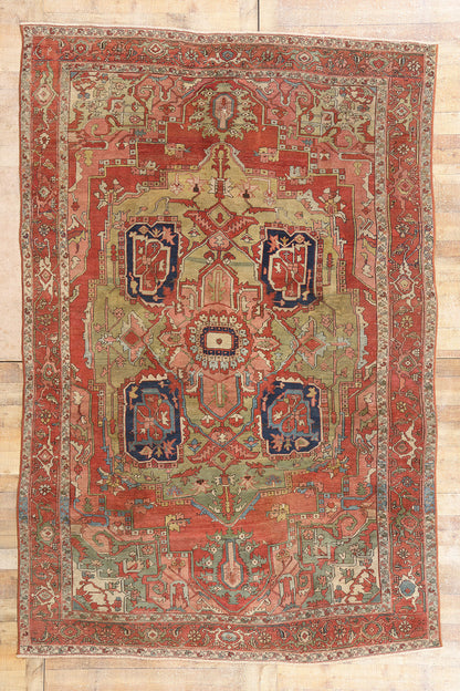 8 x 12 - Red Antique Serapi Rug - 79495