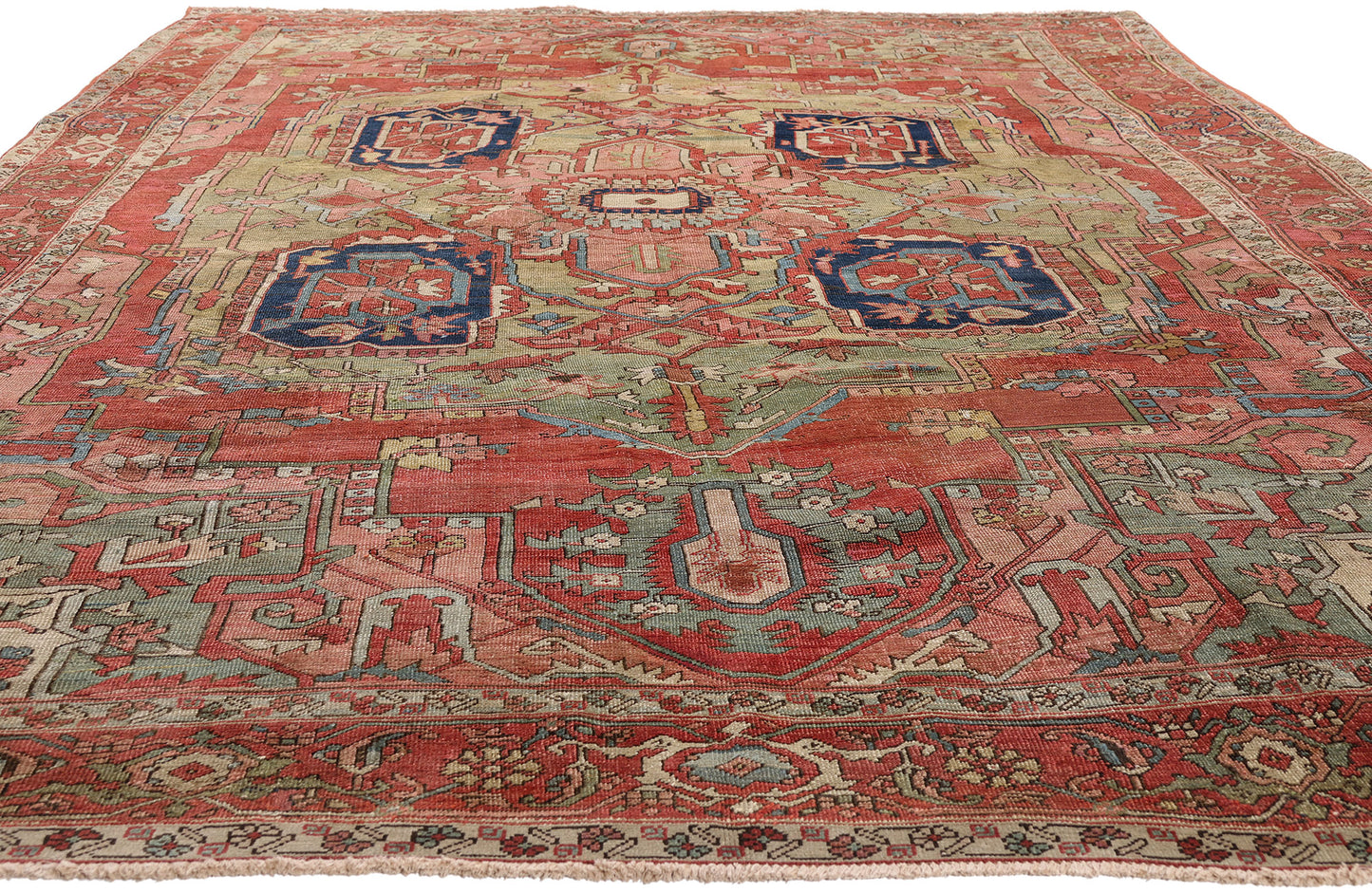 8 x 12 - Red Antique Serapi Rug - 79495