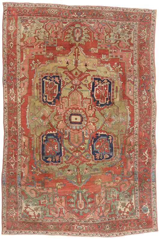 8 x 12 - Red Antique Serapi Rug - 79495