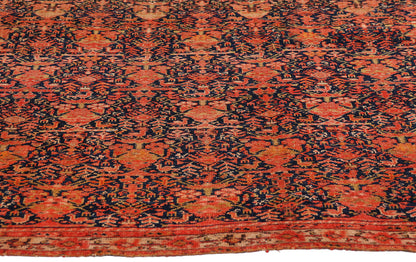 4 x 6 - Navy Blue Antique Persian Senneh Rug - 79500