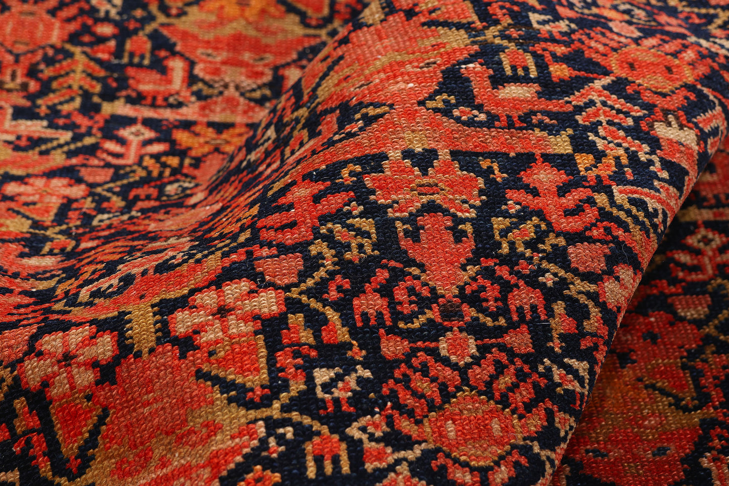 4 x 6 - Navy Blue Antique Persian Senneh Rug - 79500