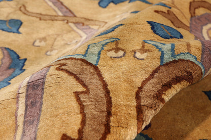 9 x 24 - Tan Vintage Chinese Khotan Rug - 79501