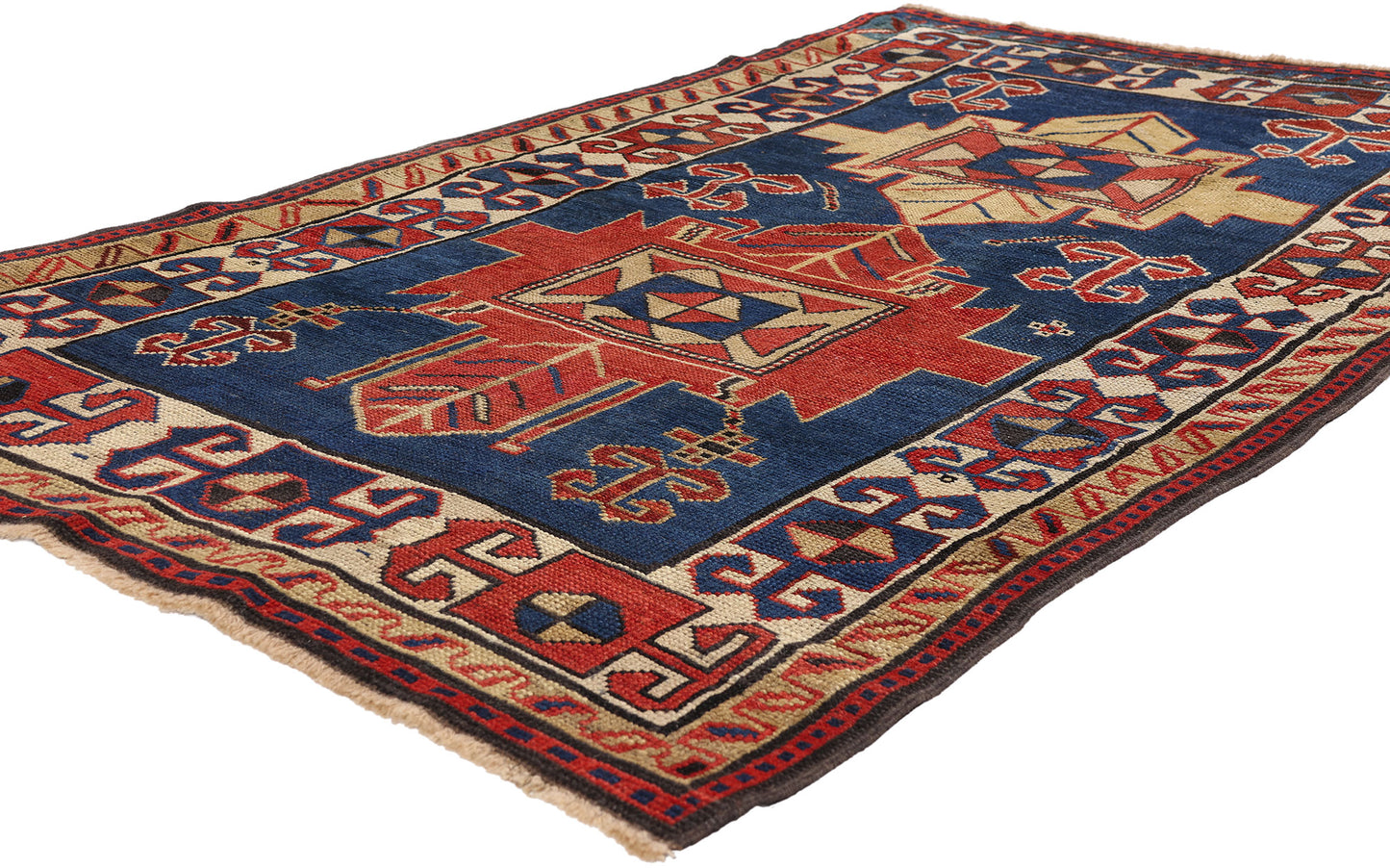 3 x 6 - Navy Blue Antique Kazak Rug - 79502