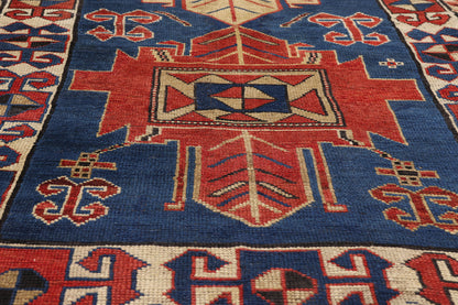 3 x 6 - Navy Blue Antique Kazak Rug - 79502