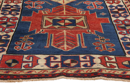 3 x 6 - Navy Blue Antique Kazak Rug - 79502