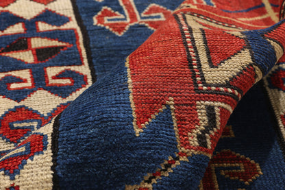 3 x 6 - Navy Blue Antique Kazak Rug - 79502