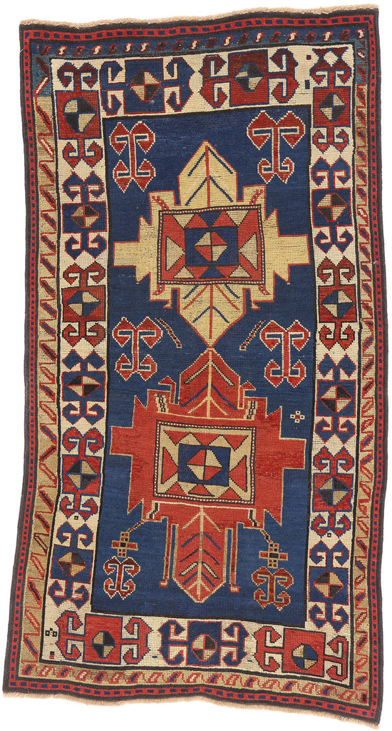 3 x 6 - Navy Blue Antique Kazak Rug - 79502