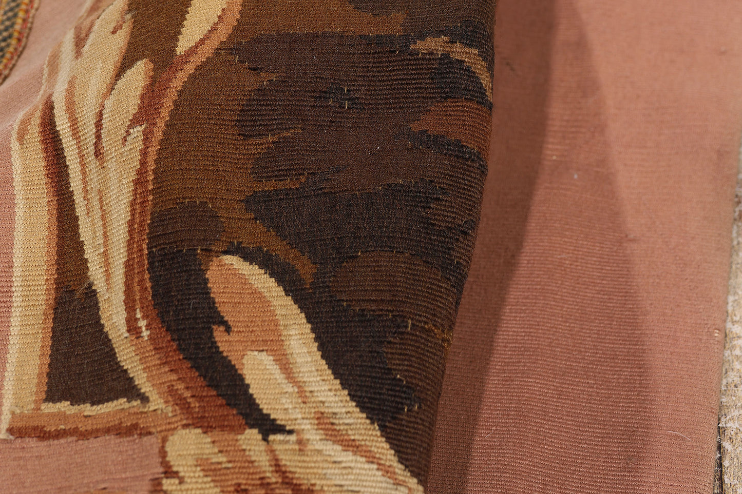 2 x 11 - Pink Antique French Aubusson Tapestry - 79508