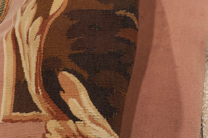 2 x 11 - Pink Antique French Aubusson Tapestry - 79508