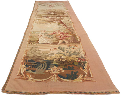 2 x 11 - Pink Antique French Aubusson Tapestry - 79509