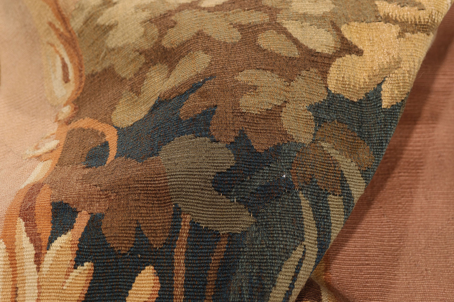 2 x 11 - Pink Antique French Aubusson Tapestry - 79509