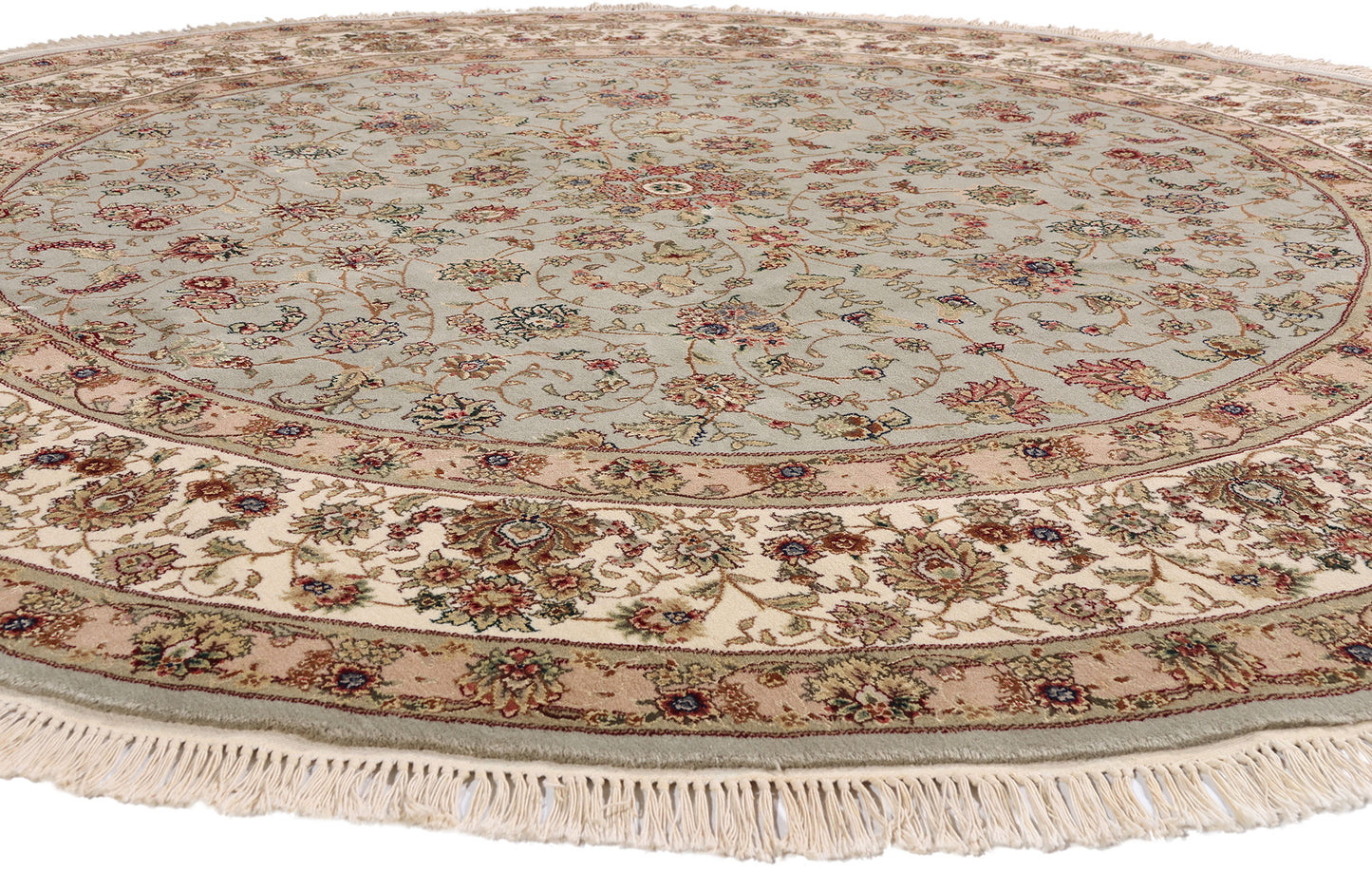 8 x 8 - Gray Vintage Chinese Tabriz Rug - 79511