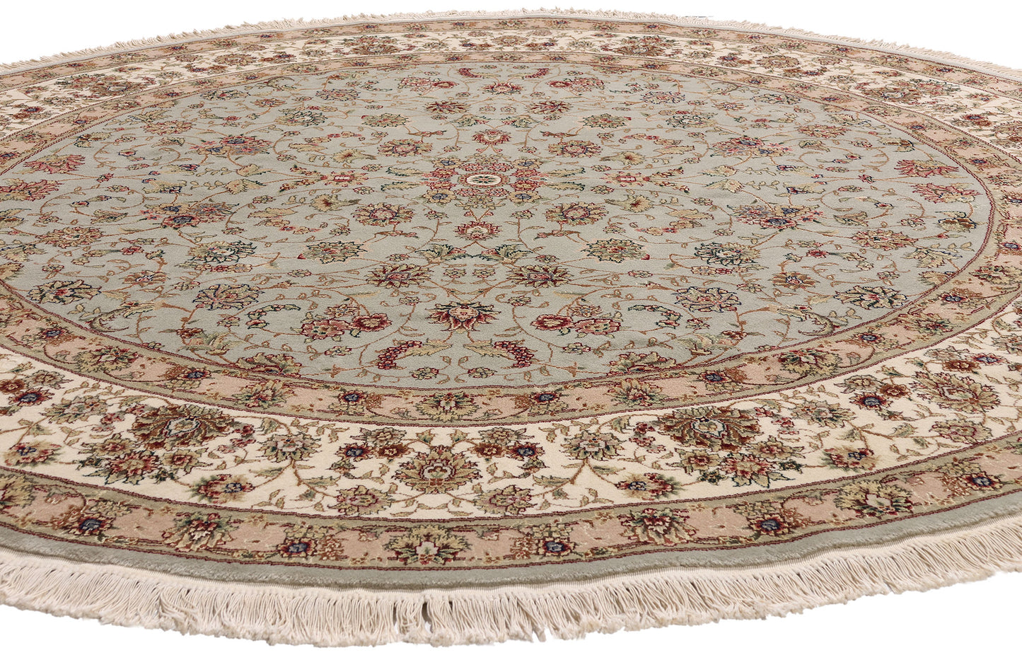 8 x 8 - Gray Vintage Chinese Tabriz Rug - 79511