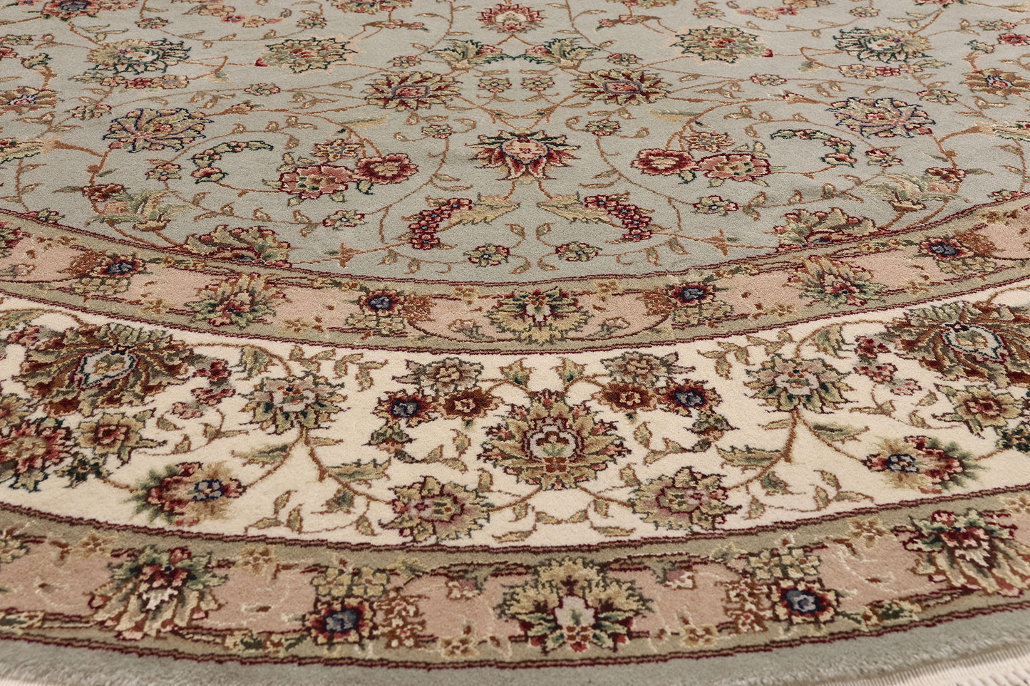 8 x 8 - Gray Vintage Chinese Tabriz Rug - 79511