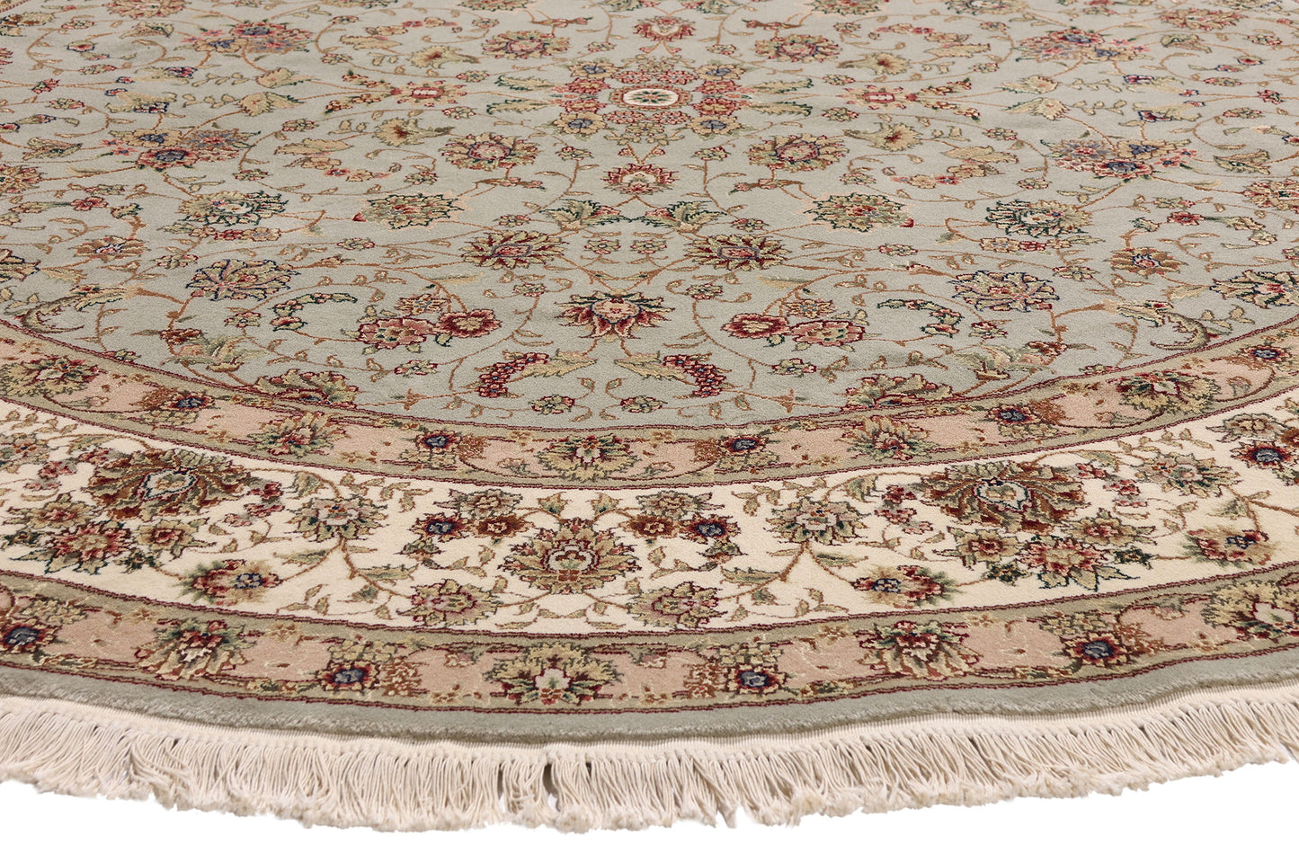 8 x 8 - Gray Vintage Chinese Tabriz Rug - 79511