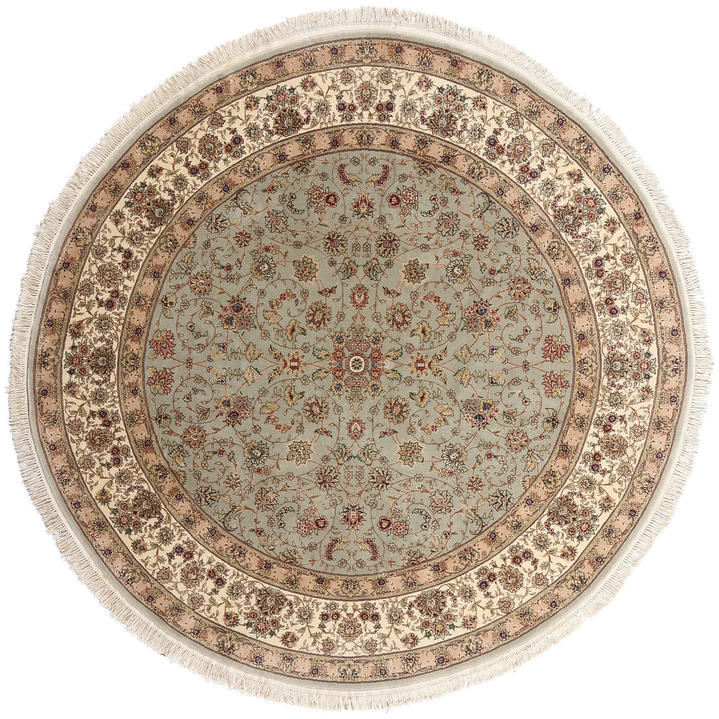 8 x 8 - Gray Vintage Chinese Tabriz Rug - 79511