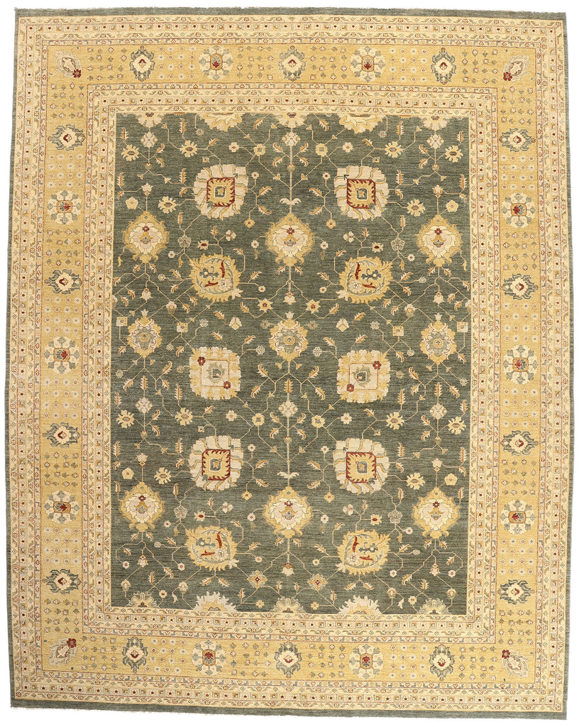 12 x 15 - Green Vintage Pakistani Oushak Rug - 79512