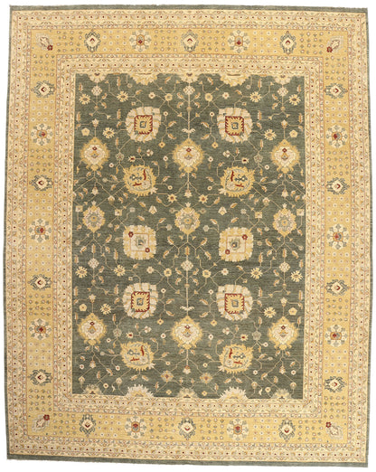 12 x 15 - Green Vintage Pakistani Oushak Rug - 79512