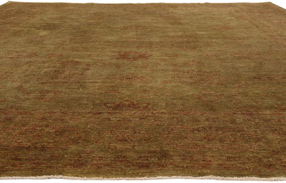 12 x 15 - Green Vintage Pakistani Oushak Rug - 79514
