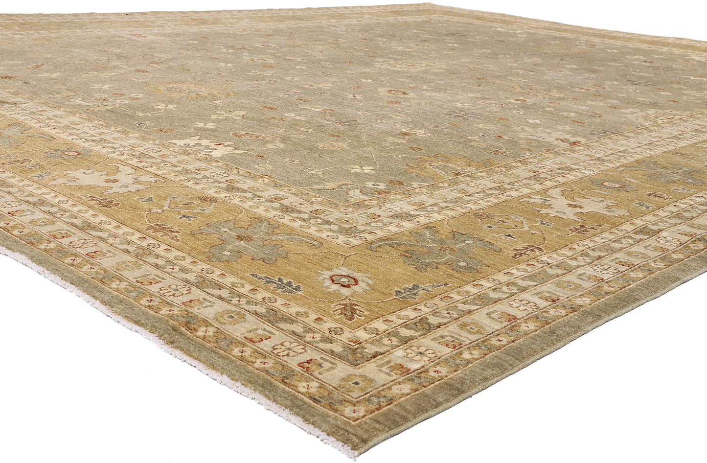 12 x 15 - Taupe Vintage Pakistani Oushak Rug - 79515