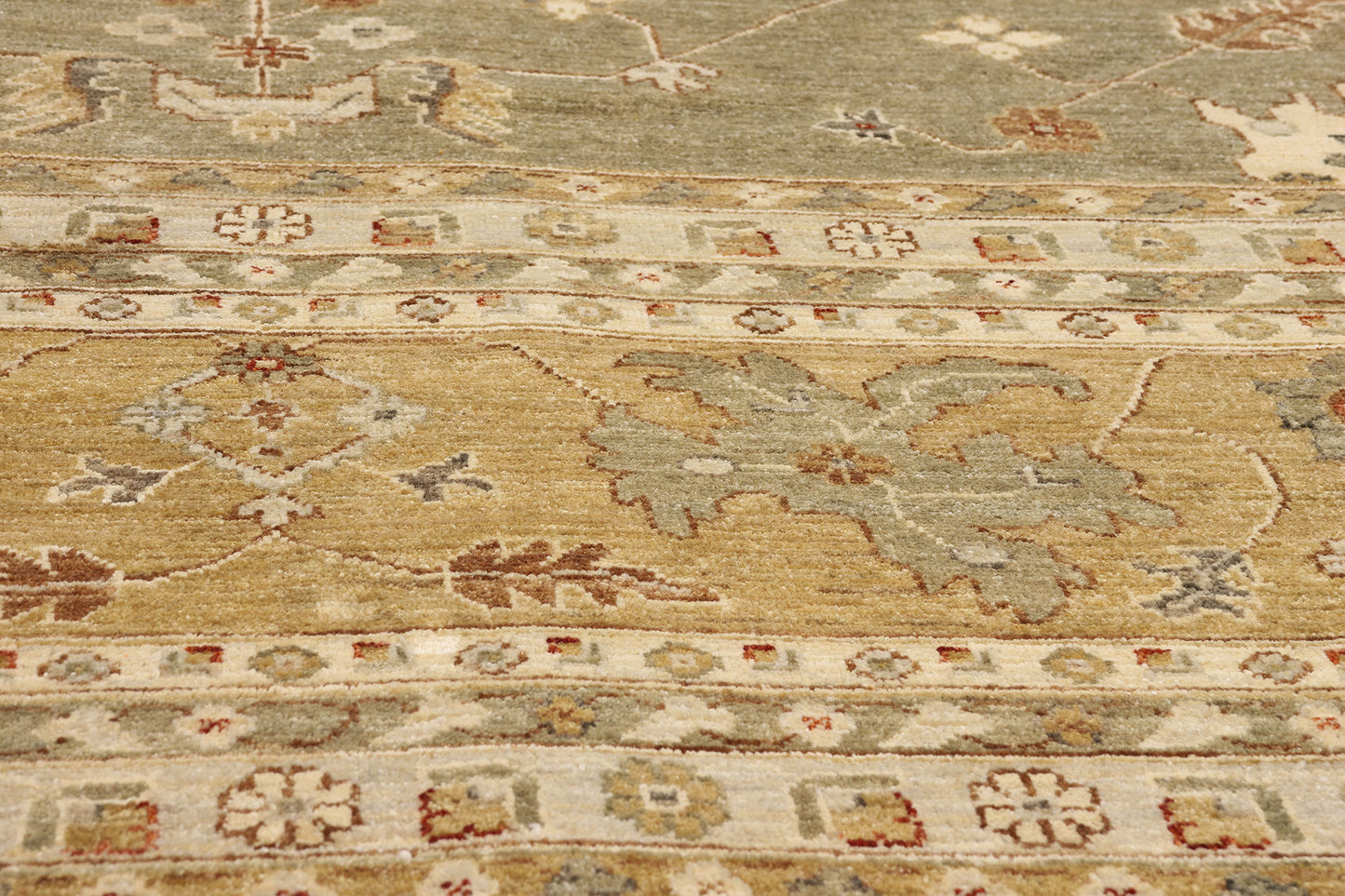 12 x 15 - Taupe Vintage Pakistani Oushak Rug - 79515