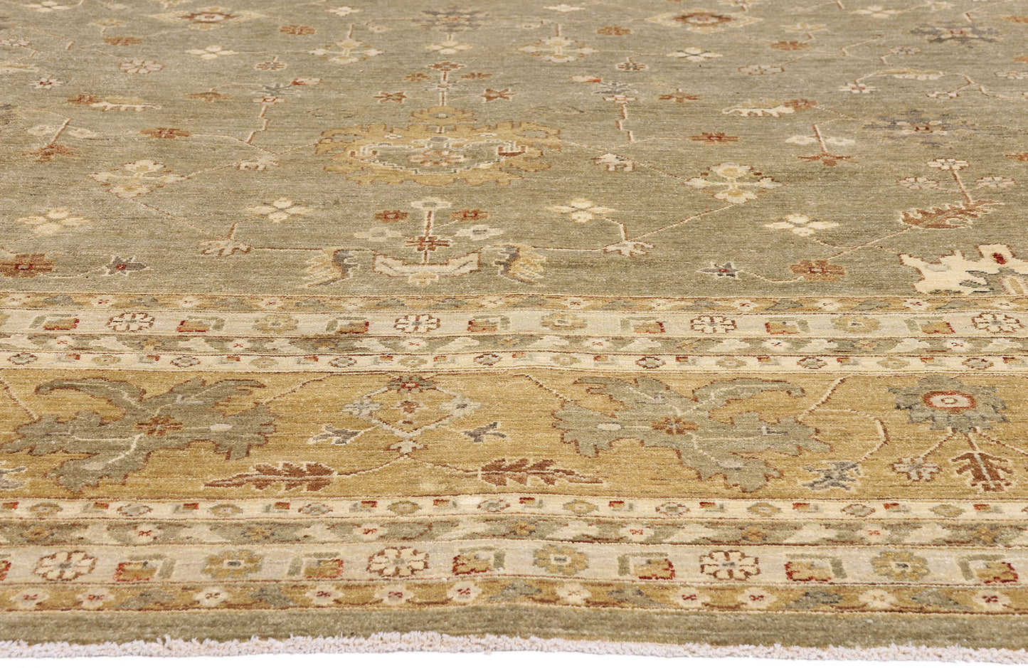 12 x 15 - Taupe Vintage Pakistani Oushak Rug - 79515