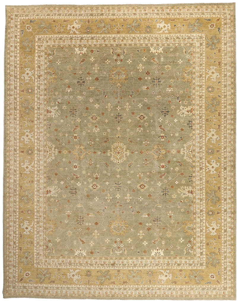 12 x 15 - Taupe Vintage Pakistani Oushak Rug - 79515