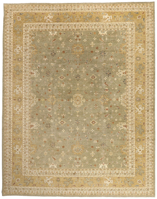 12 x 15 - Taupe Vintage Pakistani Oushak Rug - 79515