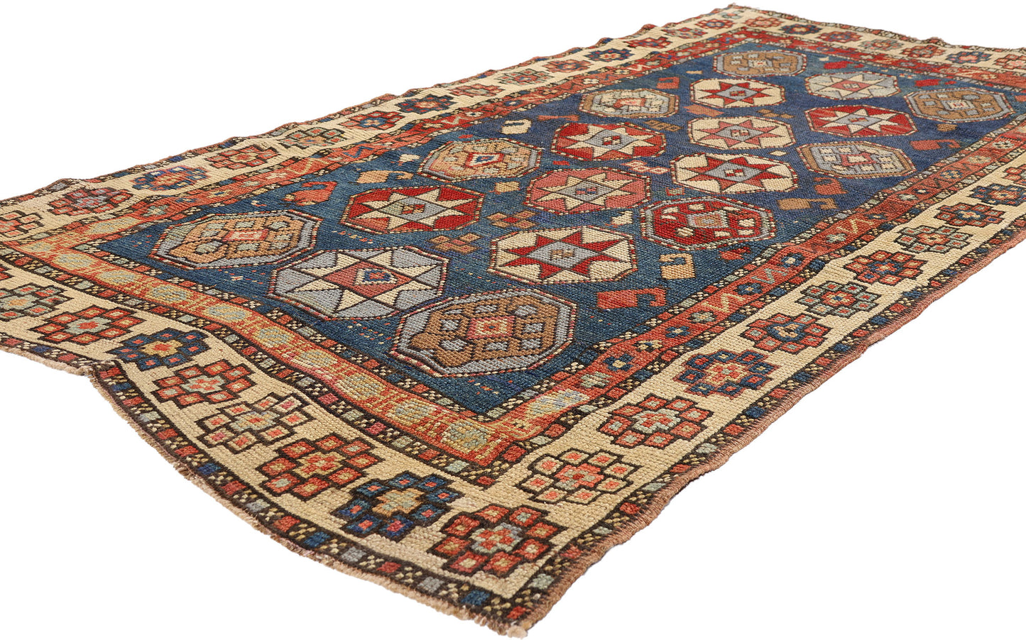 3 x 6 - Navy Blue Antique Kazak Rug - 79516