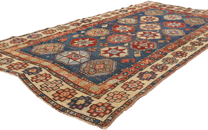 3 x 6 - Navy Blue Antique Kazak Rug - 79516