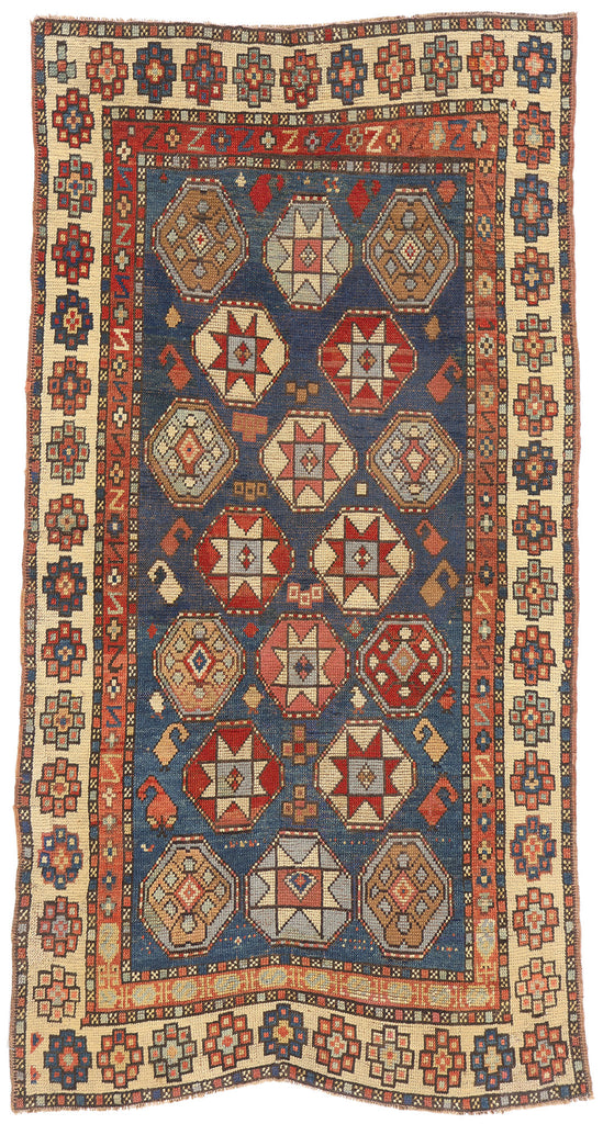 3 x 6 - Navy Blue Antique Kazak Rug - 79516