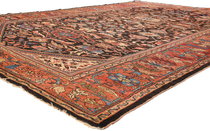 9 x 12 - Brown Antique Sultanabad Rug - 79524