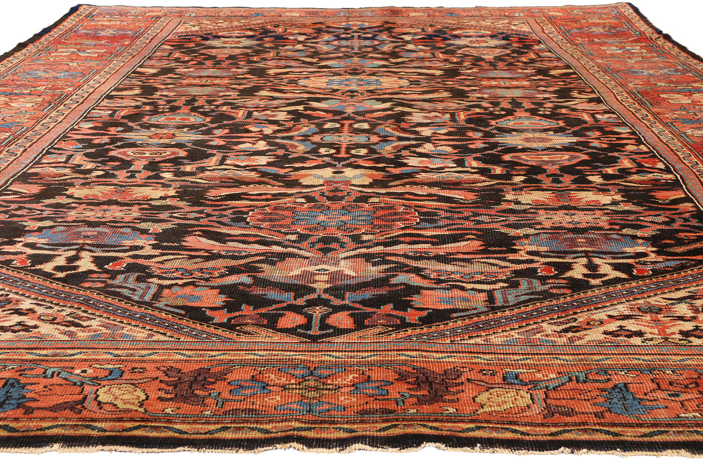 9 x 12 - Brown Antique Sultanabad Rug - 79524