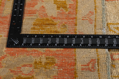 10 x 13 - Beige Antique Oushak Rug - 79525